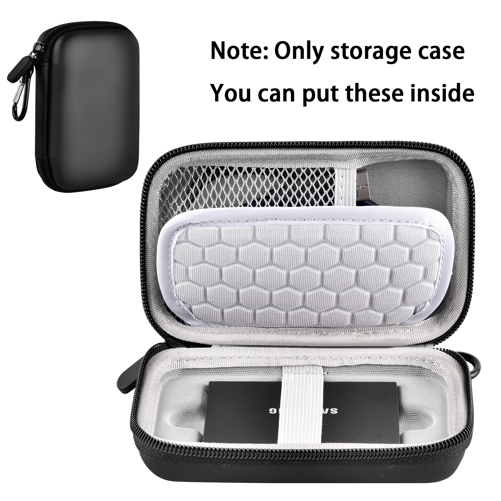 Cable Management Bag - Universal USB 3.2 SSD Case, Shockproof