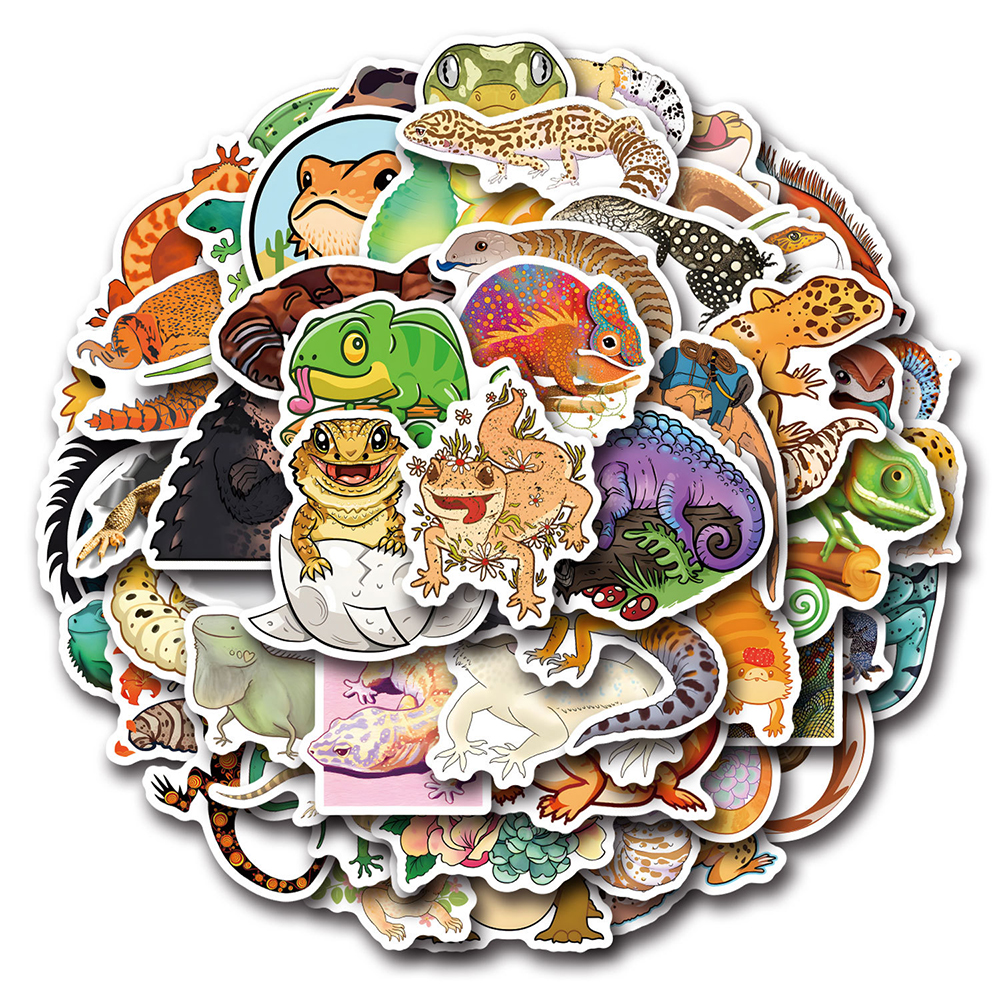 Laptop Accessories Cool - 10/30/50/110PCS Cool Lizard Stickers Reptiles Funny
