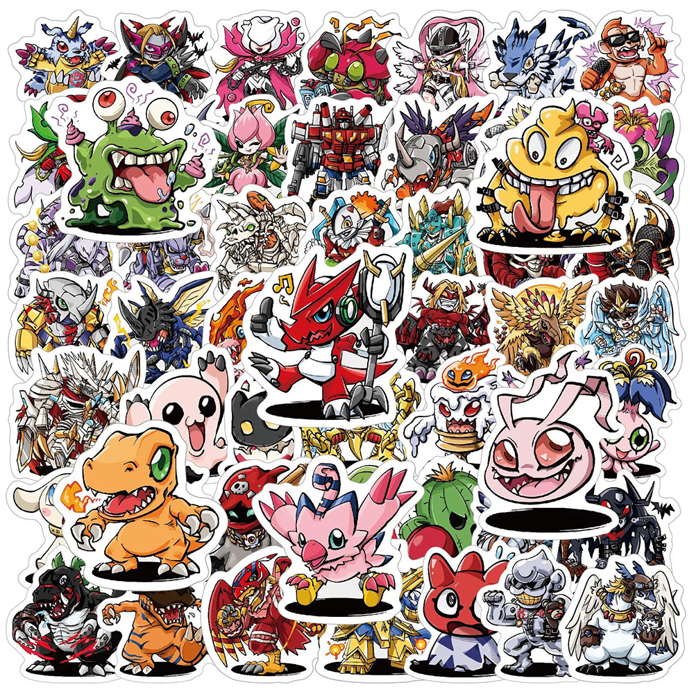 Laptop Accessories Cool - 10/30/50pcs Japanese Anime Digimon Adventure Stickers
