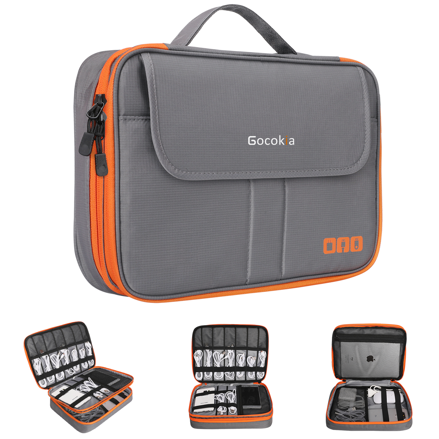 Cable Management Bag - Double Layers Large Capacity Travel Electronic