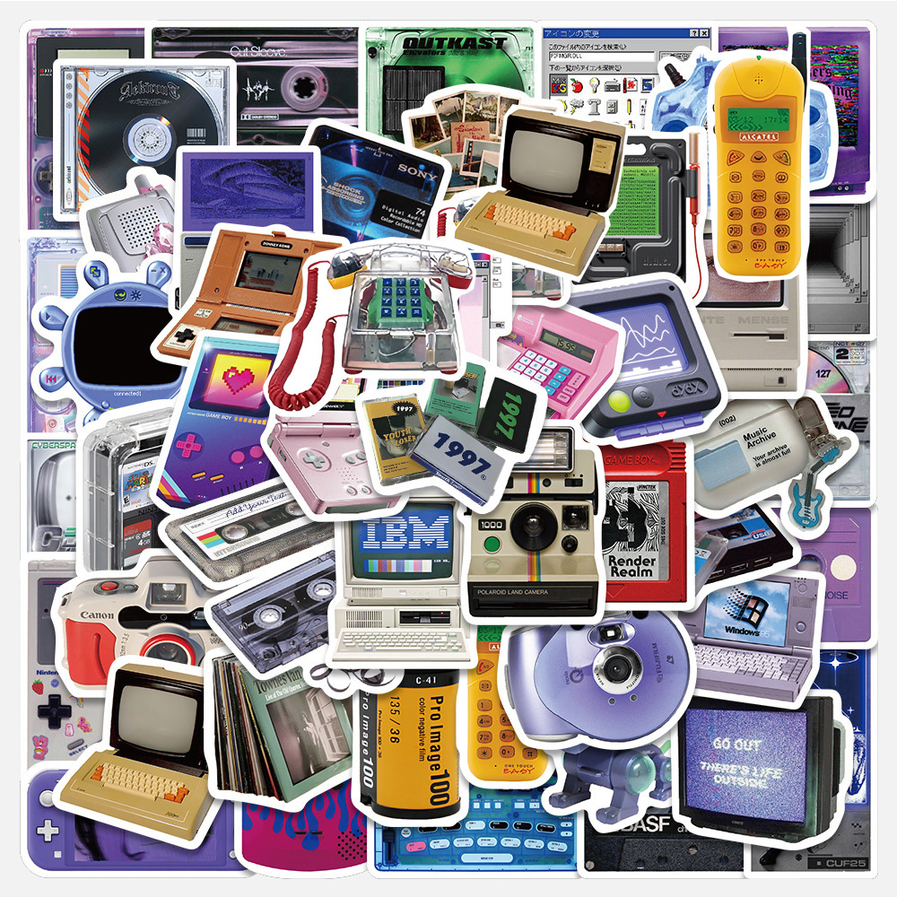 10/30/50PCS Vintage Phone CD T - Laptop Accessories Cool 评论和价格