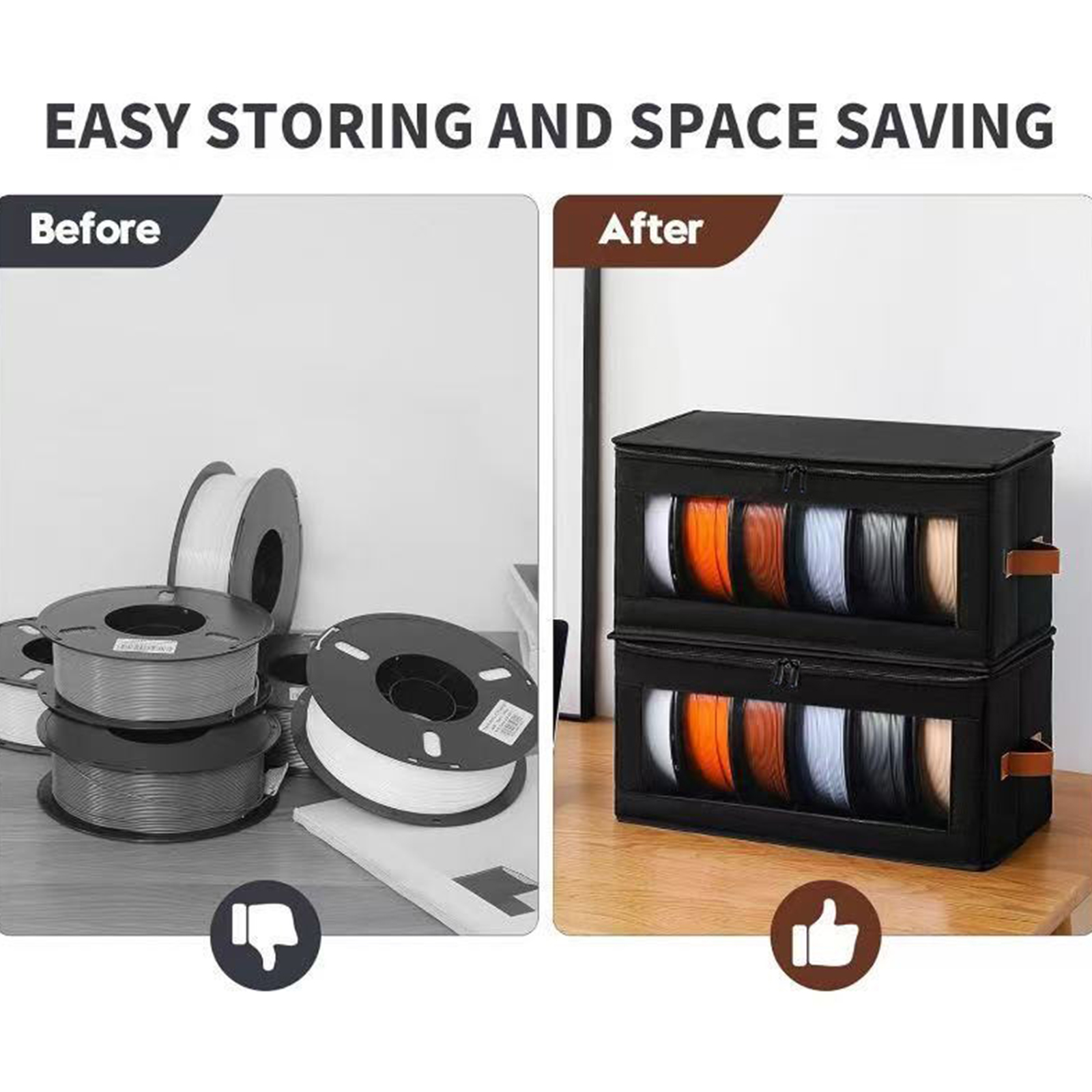 1-10X 3D Printer Filament Stor - Cable Management Bag 评论和价格