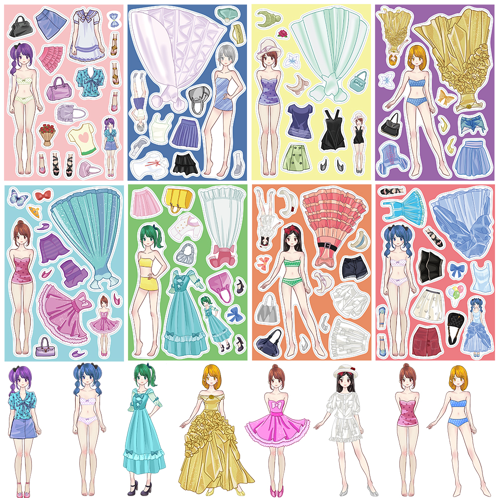 8PCS Princess Costume Collage  - Laptop Accessories Cool 评论和价格