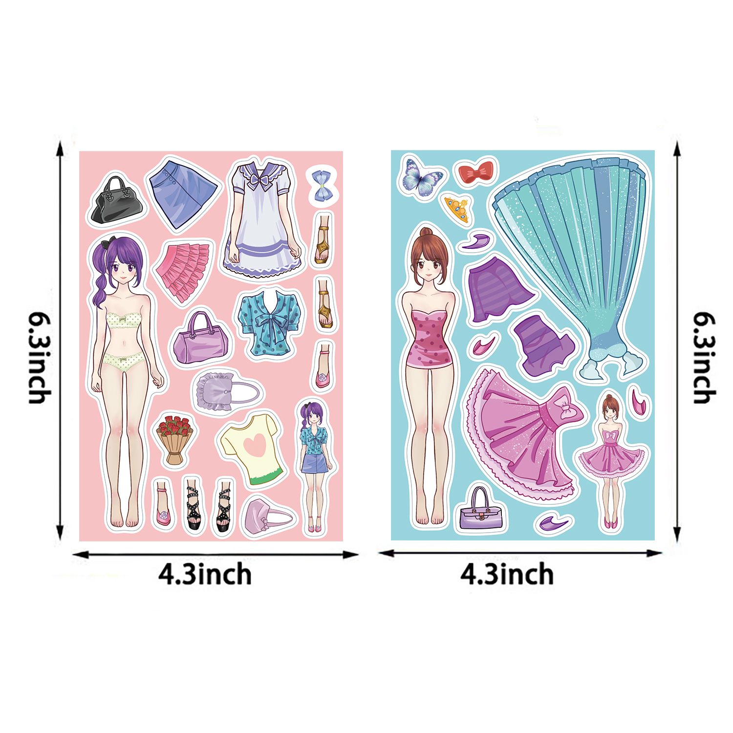8PCS Princess Costume Collage  - Laptop Accessories Cool 评论和价格