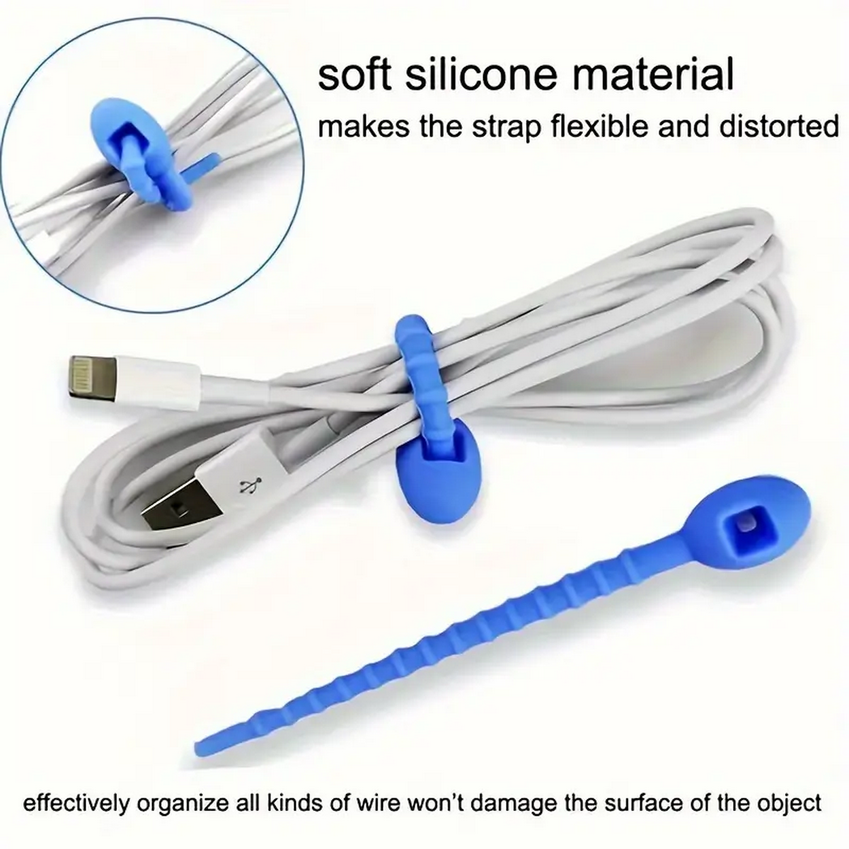 Silicone Reusable Cable Wire O - Cable Management Bag 评论和价格
