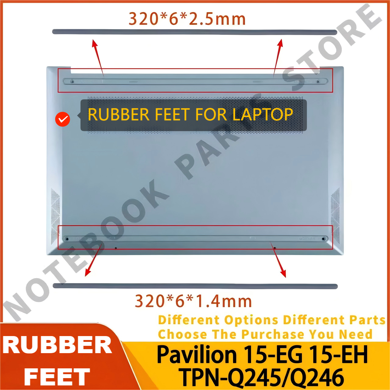 Rubber Feet for HP Pavilion 15 - Laptop Accessories Wholesale 评论和价格