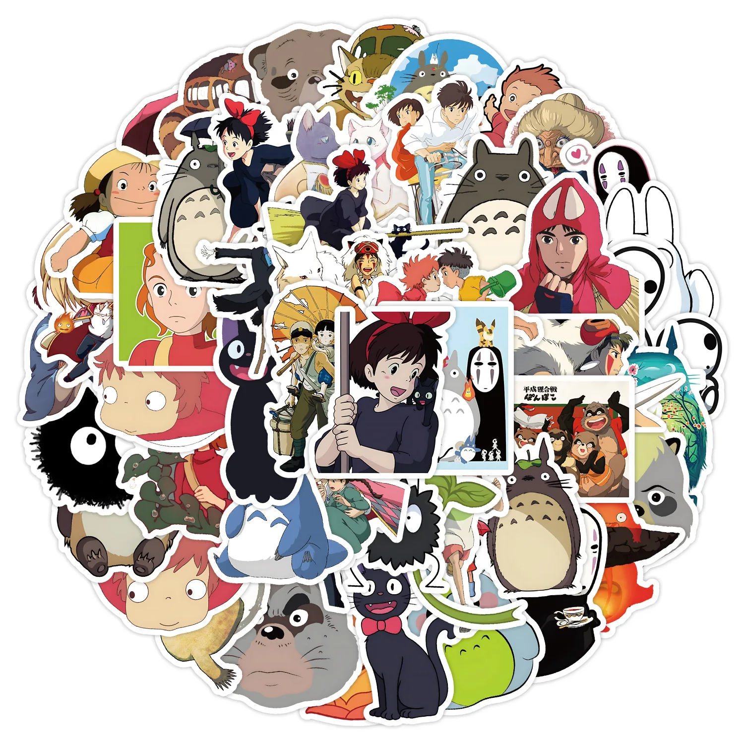 50Pcs Cartoon Bright Ghibli Ha - Laptop Accessories Wholesale 评论和价格