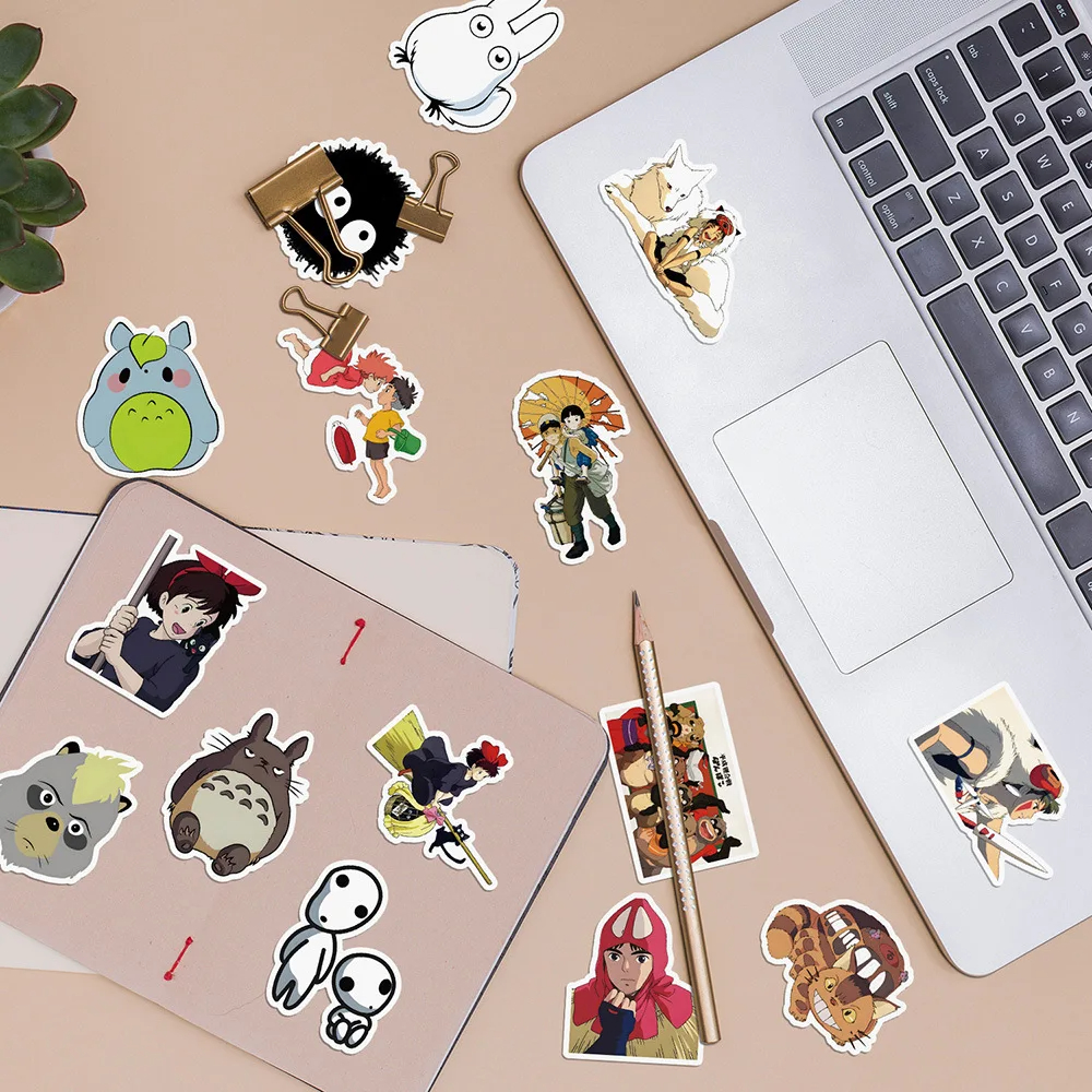 50Pcs Cartoon Bright Ghibli Ha - Laptop Accessories Wholesale 评论和价格