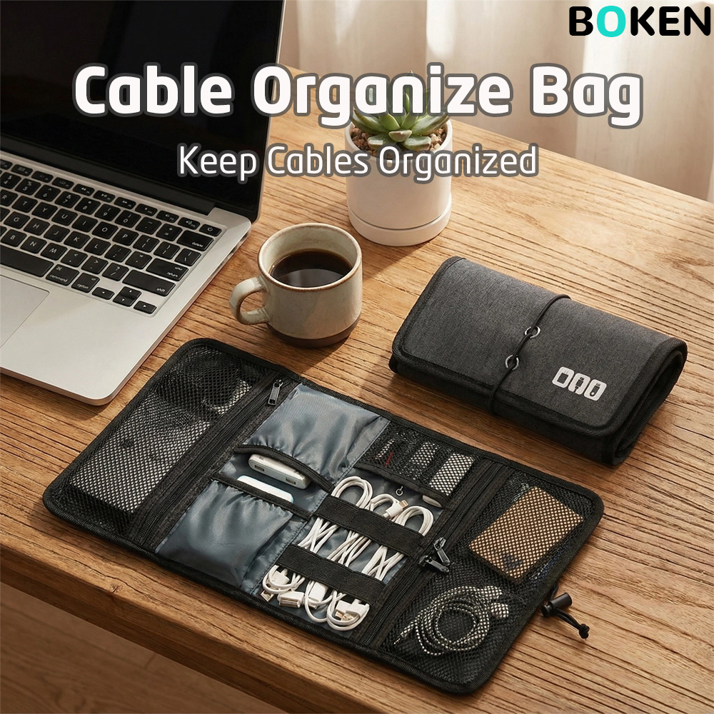 Portable Foldable Travel Cable - Cable Management Bag 评论和价格