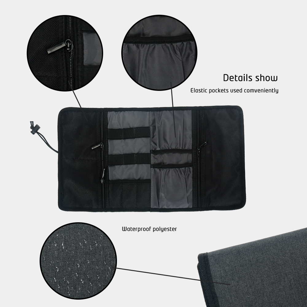 Portable Foldable Travel Cable - Cable Management Bag 评论和价格