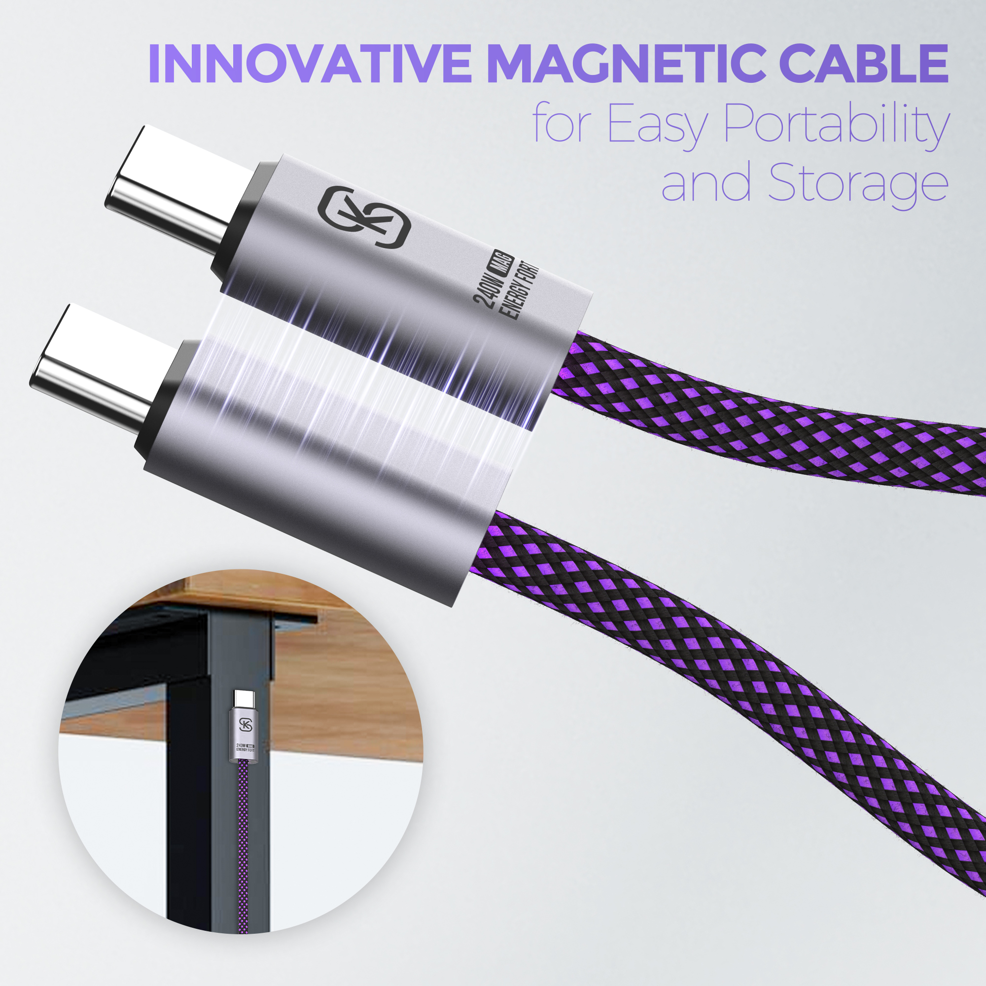 Magnetic KeyChain Type C Charg - Cable Management Bag 评论和价格