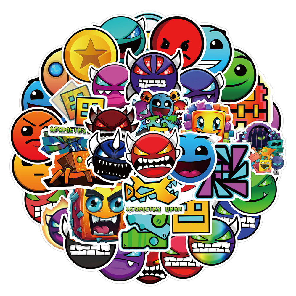 10/30/50pcs Geometry Dash Cart - Laptop Accessories Cool 评论和价格