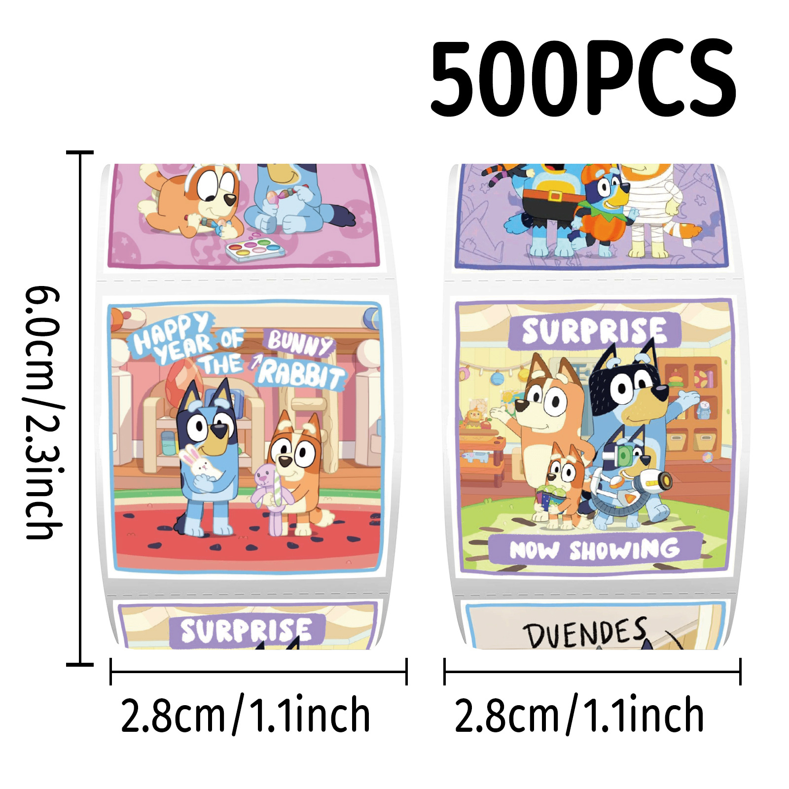 Wholesale 500Pcs/Roll Bluey St - Laptop Accessories For College 评论和价格