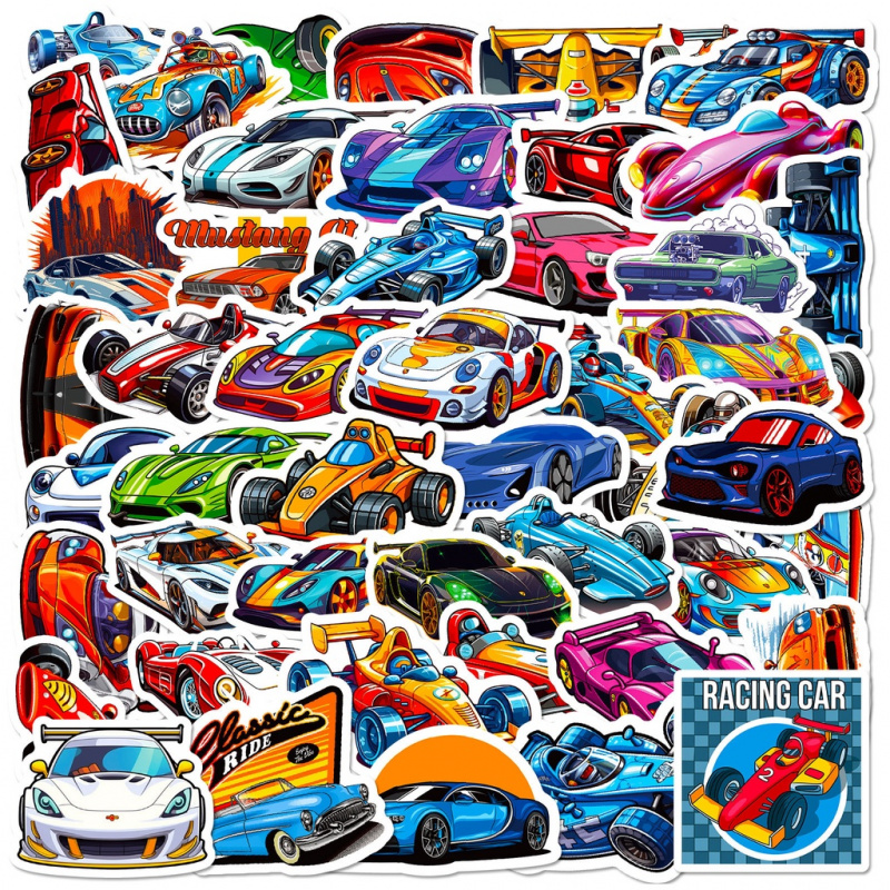 50PCS Cool Cartoon JDM Racing  - Laptop Accessories Cool 评论和价格