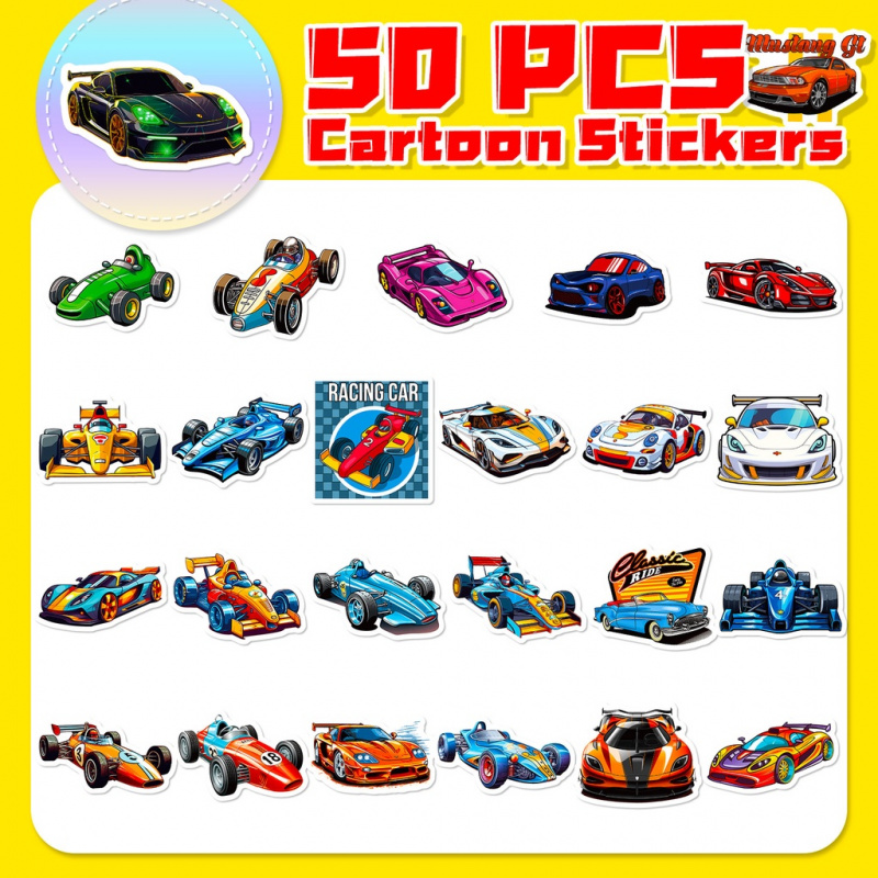 50PCS Cool Cartoon JDM Racing  - Laptop Accessories Cool 评论和价格