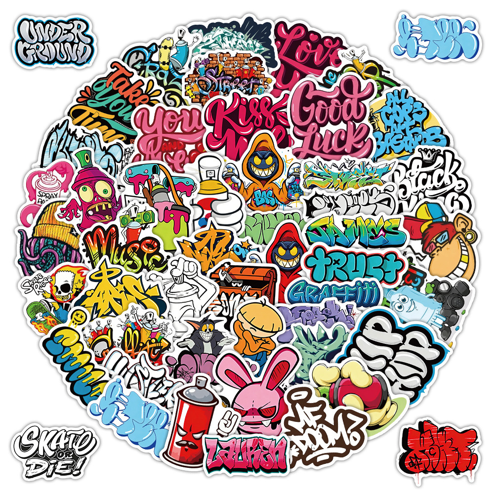 50Pcs Cool Graffiti Street Art - Laptop Accessories Cool 评论和价格