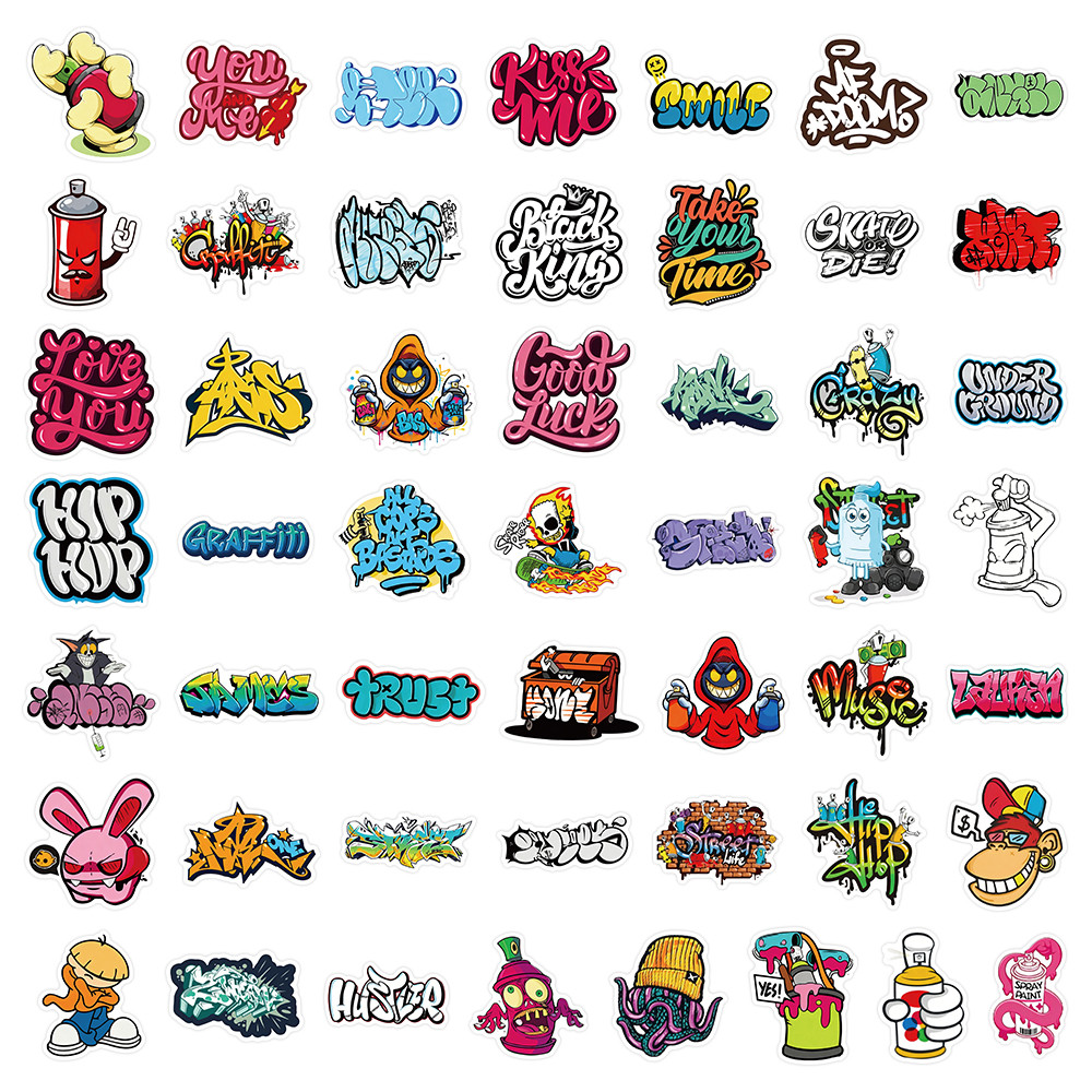 50Pcs Cool Graffiti Street Art - Laptop Accessories Cool 评论和价格