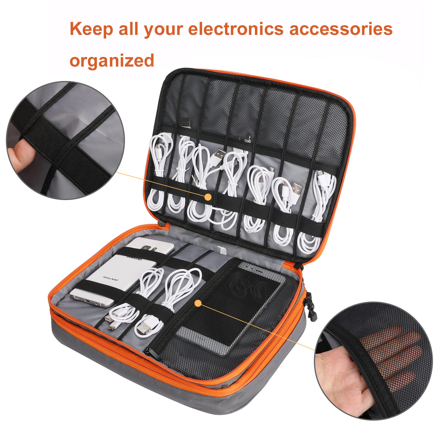 Double Layers Large Capacity T - Cable Management Bag 评论和价格
